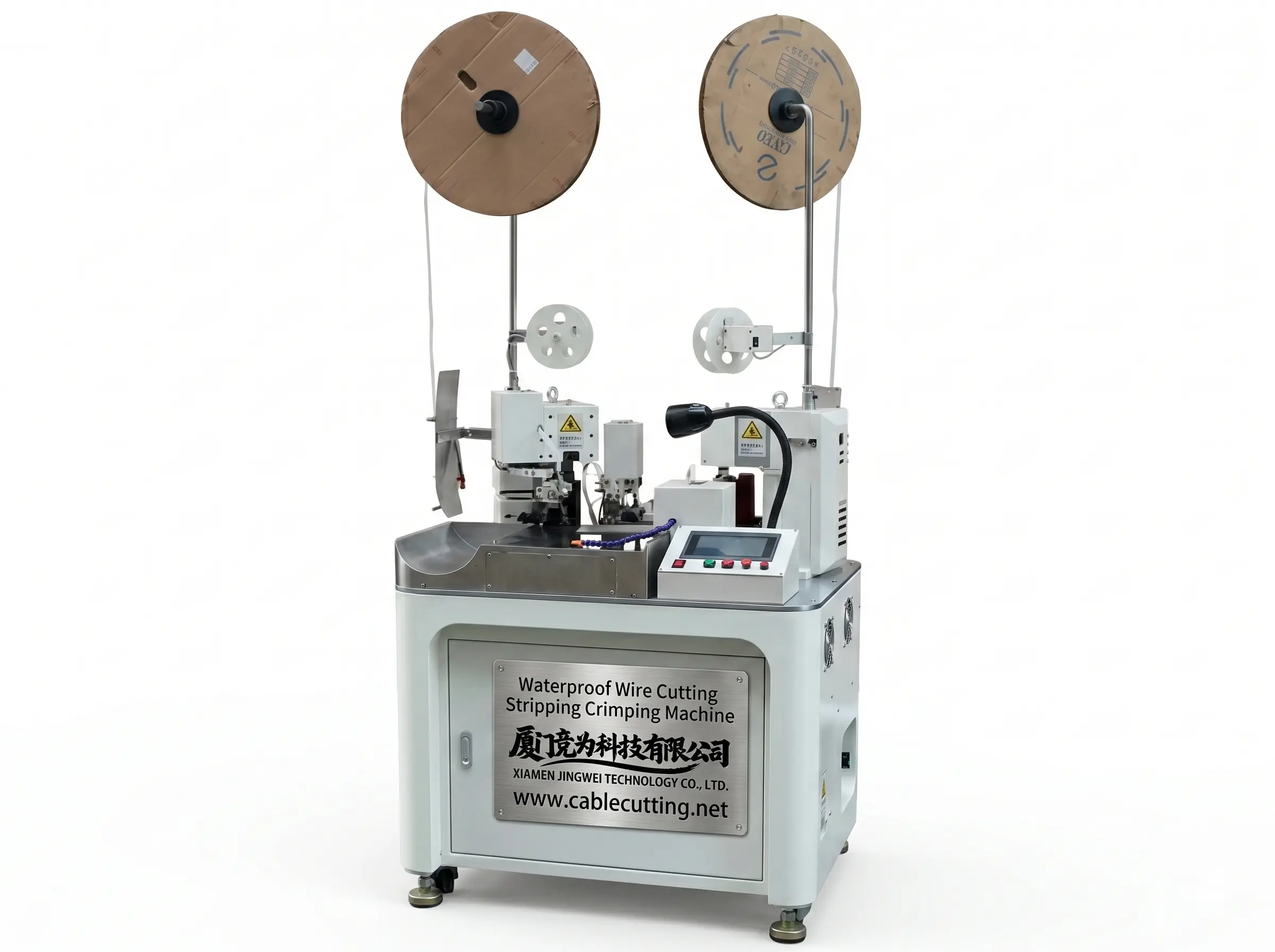 Máquina Automática de Corte, Descascamento e Crimpagem de Fios à Prova d'Água WPM-624