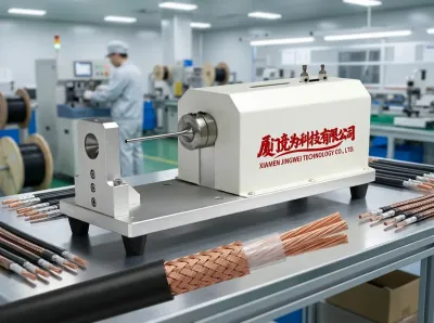 Máquina Automática de Corte de Trança Blindada para Remoção de Malha de Blindagem de Cabo JW-1158X Thumb