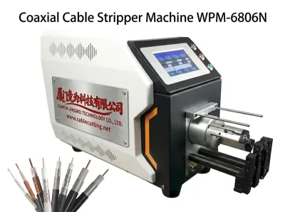 Máquina de Decapagem de Cabos Coaxiais Semiautomática WPM-6806N
