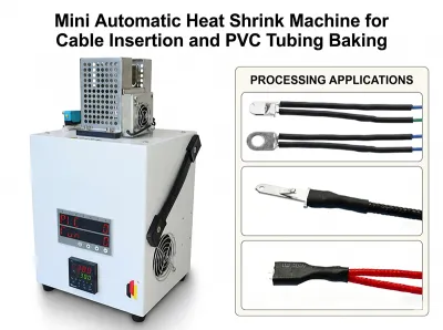 Máquina Mini Automática de Encolhimento a Quente para Inserção de Cabos e Cozimento de Tubos PVC JW-HST-05B