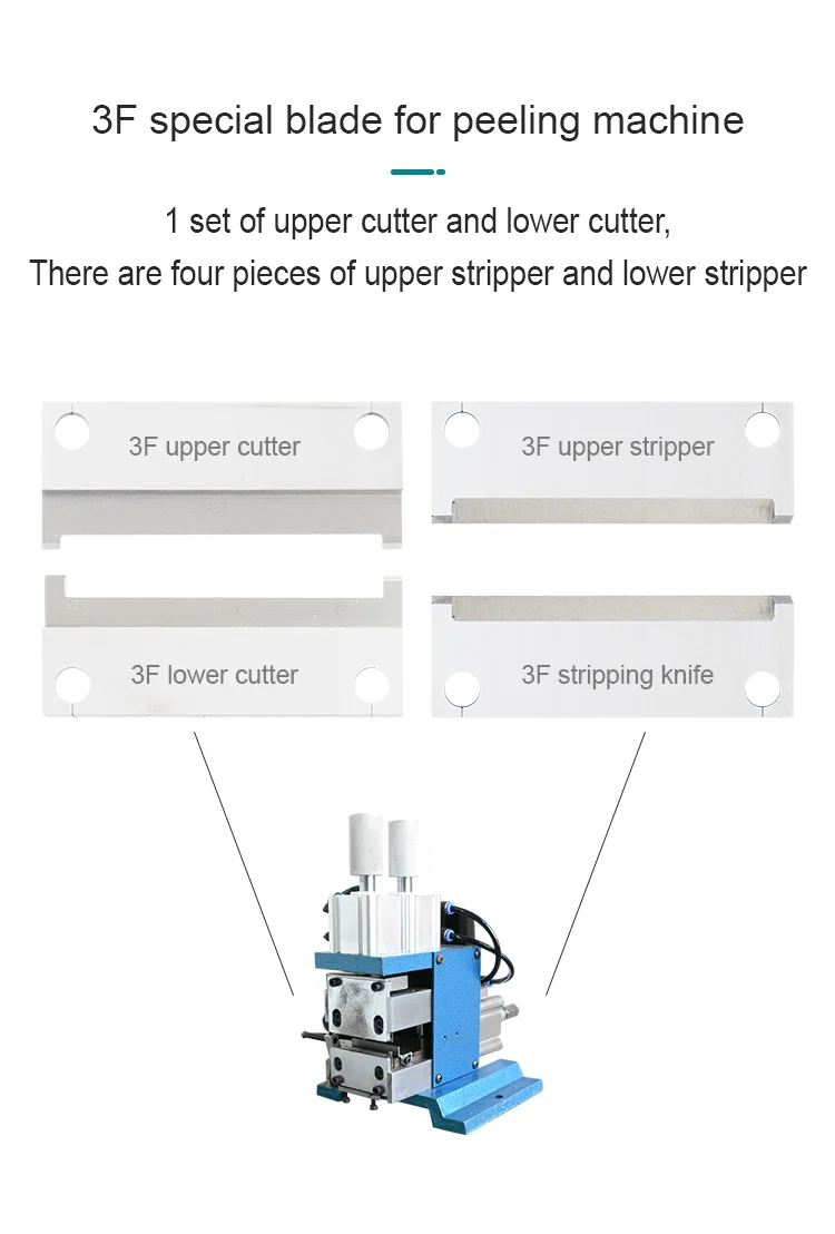 Wire stripper blade, vertical electric skinning blade, 3F core wire cutter blade, pneumatic skinning machine blade Wire stripper blade, vertical electric skinning blade, 3F core wire cutter blade, pneumatic skinning machine blade