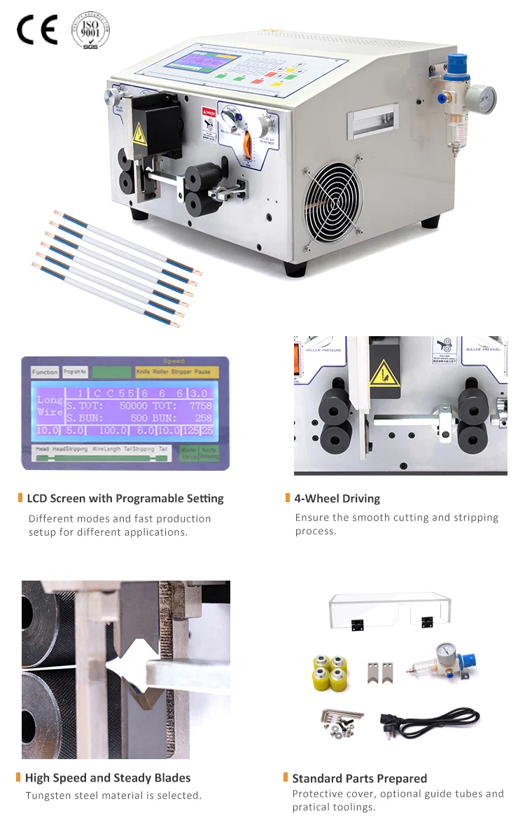 Automatic flat cable stripper and cutter machine WPM-09BHT, Flat Cable Stripping Machine, Wire Cutting Stripping Machine, Wire Stripping Tool Product Máquina automática de decapagem e corte de cabos planos WPM-09BHT, Máquina de decapagem de cabos planos, Máquina de decapagem de corte de fios, Ferramenta de decapagem de fios
