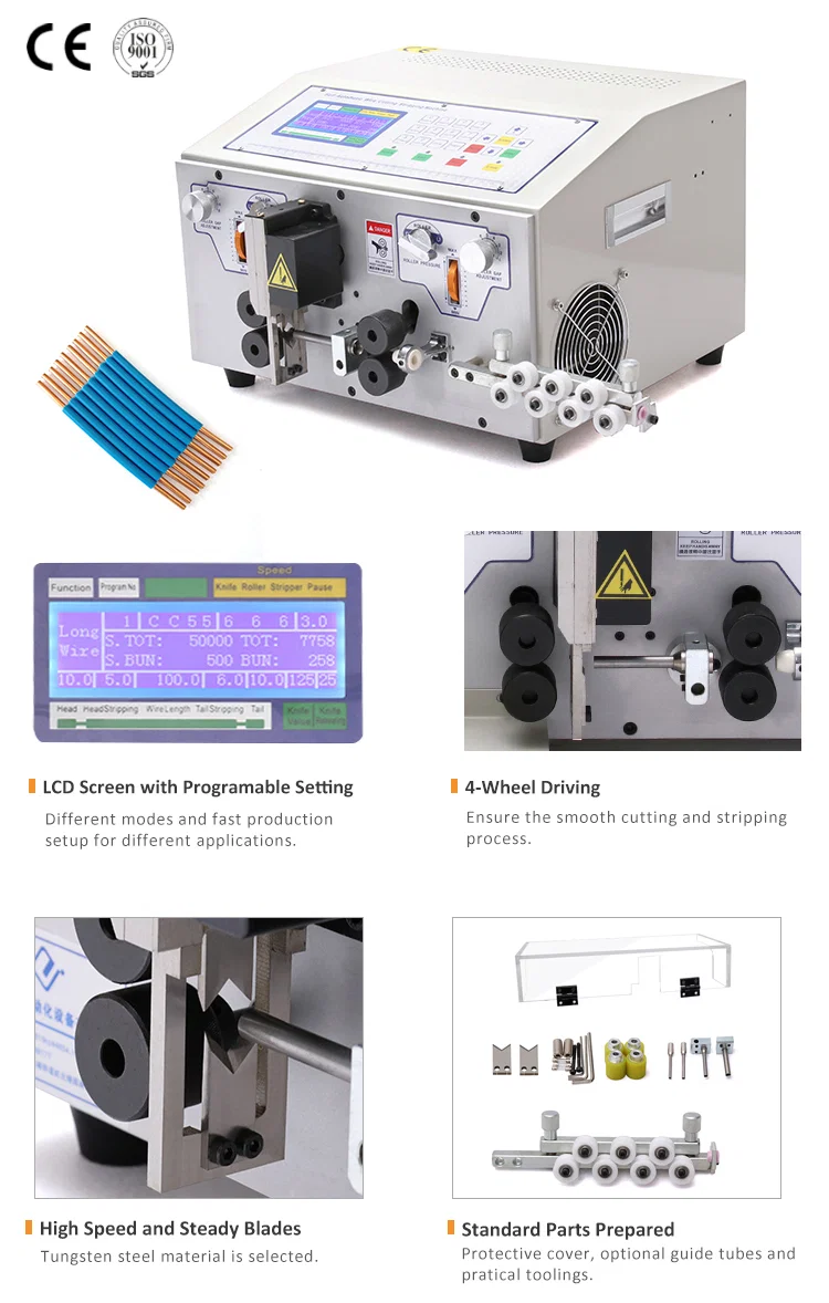 Máquina de descascar cabos, máquina de corte de fio, máquina de decapagem automática 