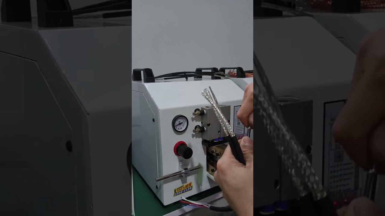 Máquina Única para Corte de Blindagem em Fios de Diferentes Diâmetros | Equipamento de Fábrica #factory #machine