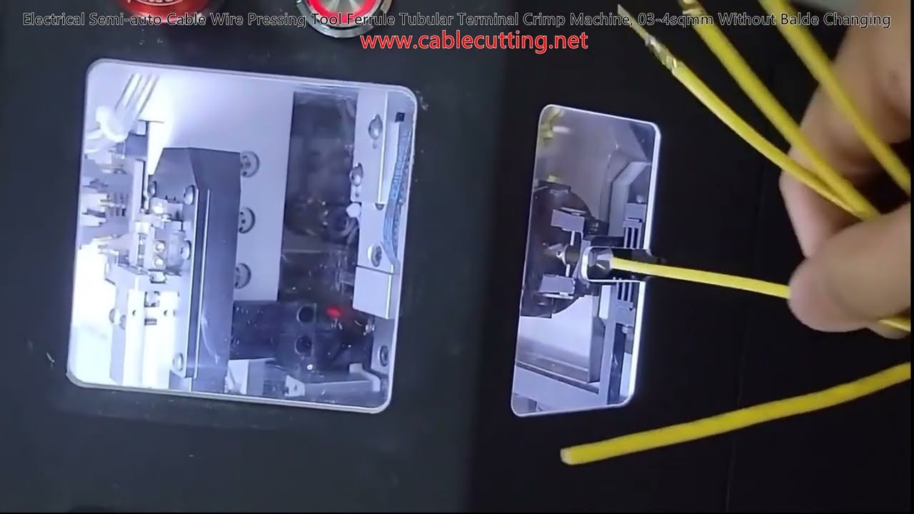 Máquina de Crimpagem Semiautomática para Cabos Elétricos - Prensa de Terminais Tubulares e Ferrolho