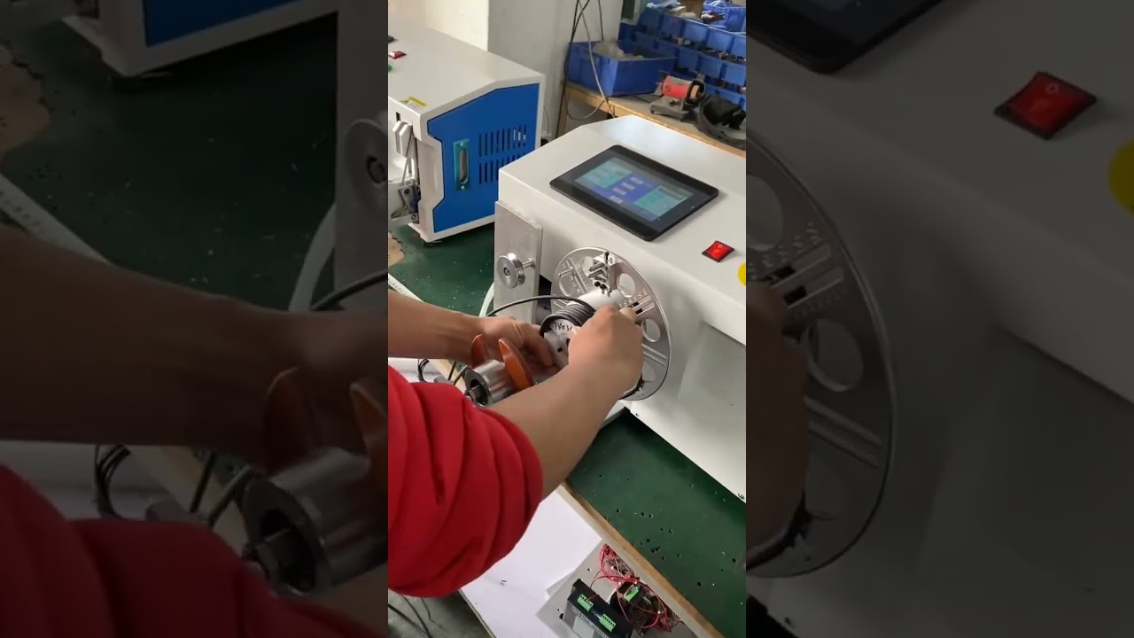 Máquina Automática de Amarrar Fios com Deslocamento Transversal | Automação Industrial