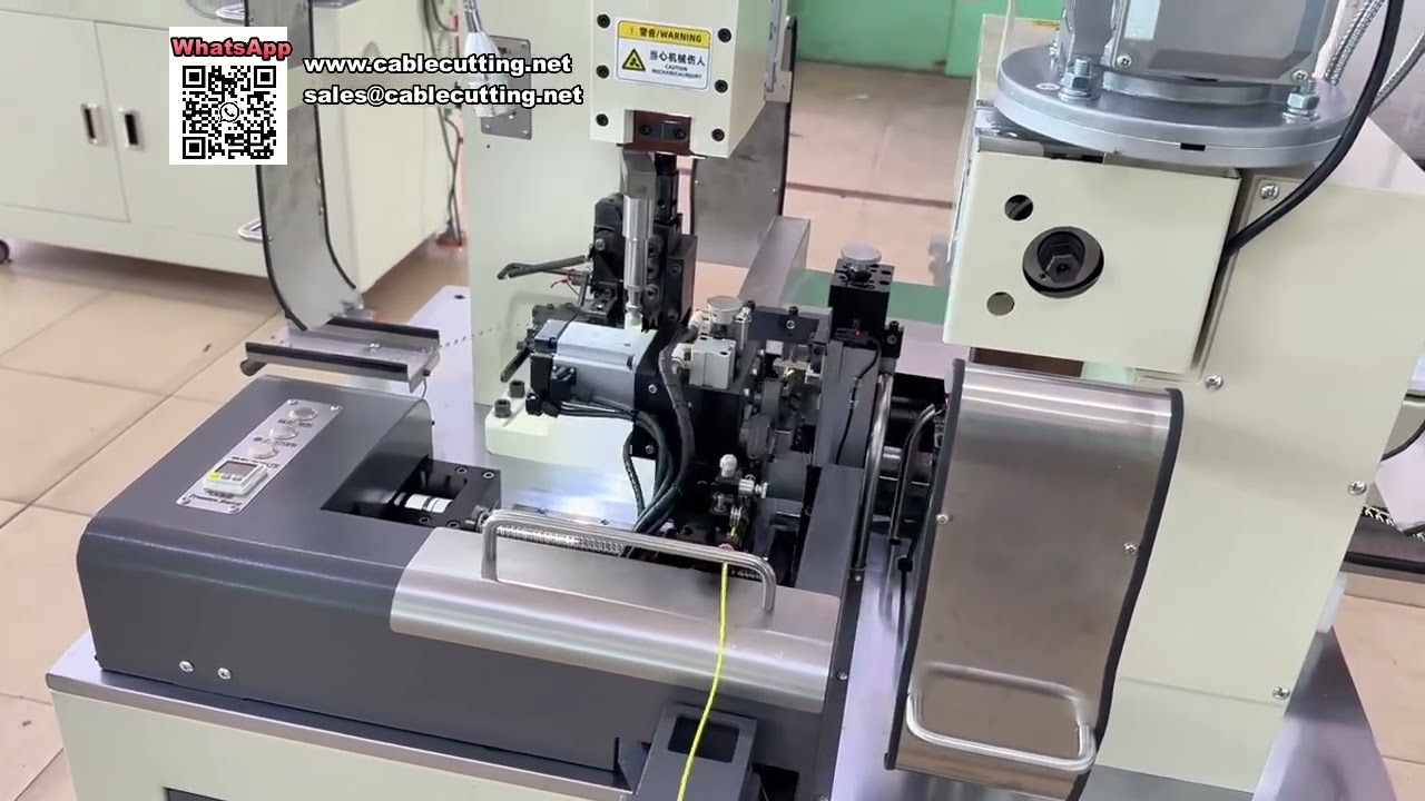 Máquina de Crimpagem de Terminais Dupla Cabeça Totalmente Automática e de Alta Velocidade com Acionamento Servo