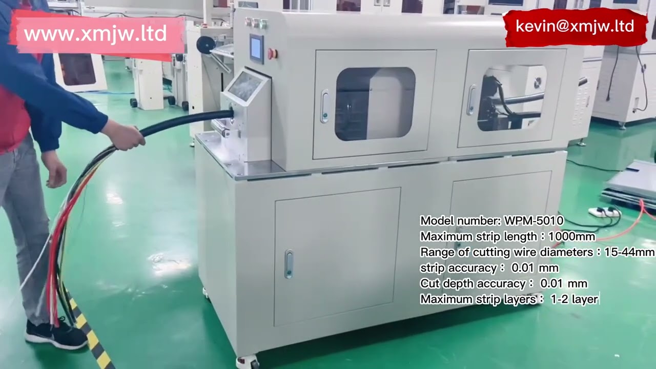 Máquina de Descascar Cabos Rotativa Quadrada WPM-5010 – Automação Industrial de Alta Velocidade