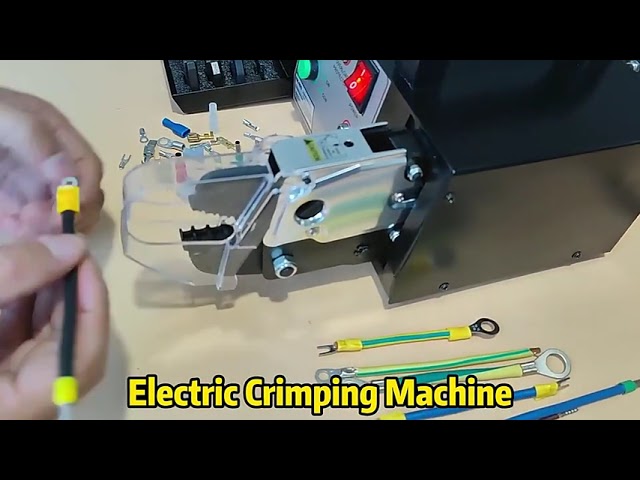 Máquina de Crimpagem Elétrica RCCN | Terminais Tipo O Circular e Tipo Y | Prensagem a Frio