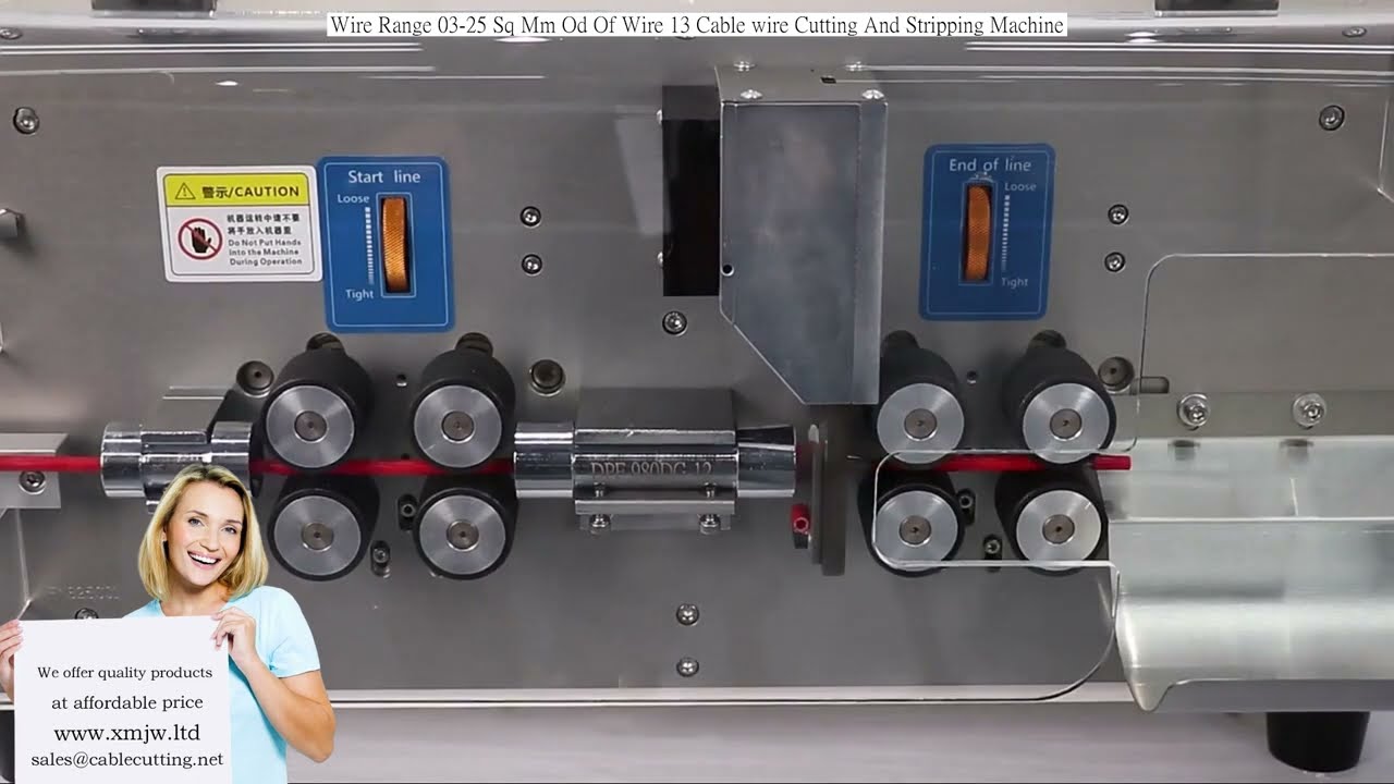 Máquina de Cortar e Descascar Cabos Automática para Fios de 0,3 a 25 mm² | Diâmetro Externo 13 mm