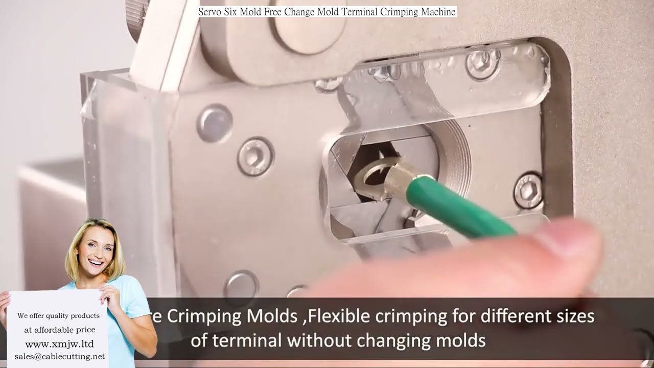 Máquina de Crimpagem Servo com Troca Automática de Seis Moldes | Alta Produtividade