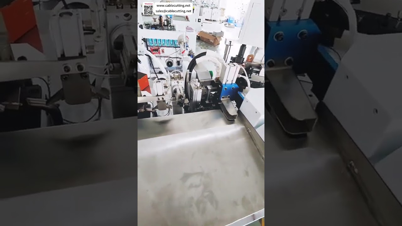 Máquina Automática de Crimpagem de Terminais para Chicotes Elétricos de Fio de Nylon Trançado de Alta Temperatura