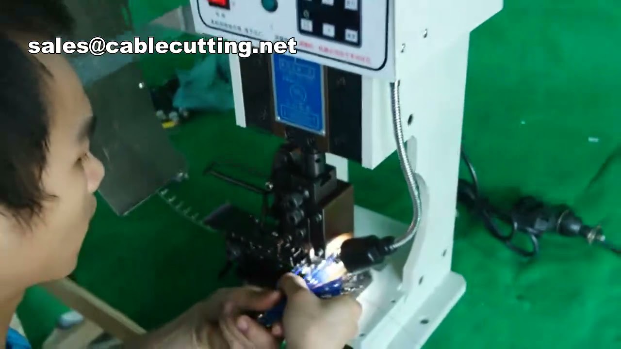 Máquina de Crimpagem Elétrica Silenciosa para Terminais de Cabo | Automação de Fios
