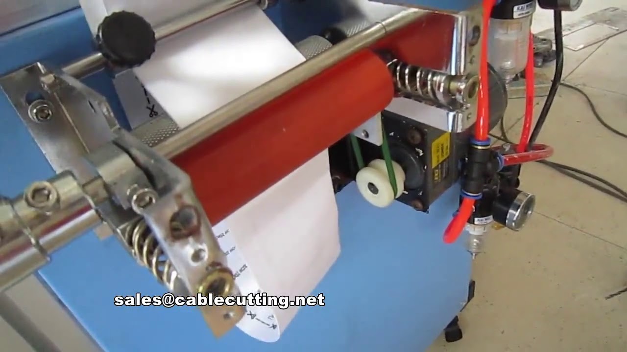 Máquina de Corte Ultrasônico para Etiquetas de Cetim Branco e Tecido – Ideal para Impressoras TTR e Rótulos Tecidos