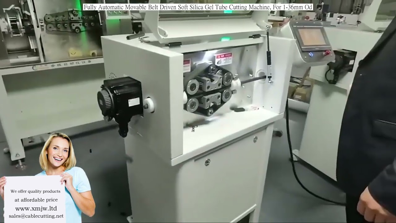 Máquina de Corte Automática para Tubos de Silicone Macio - Acionamento por Correia, DE 1 a 36mm