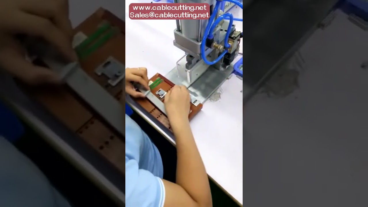 Máquina Pneumática de Crimpagem IDC para Cabos Planos | Crimpagem de Conectores de Fita