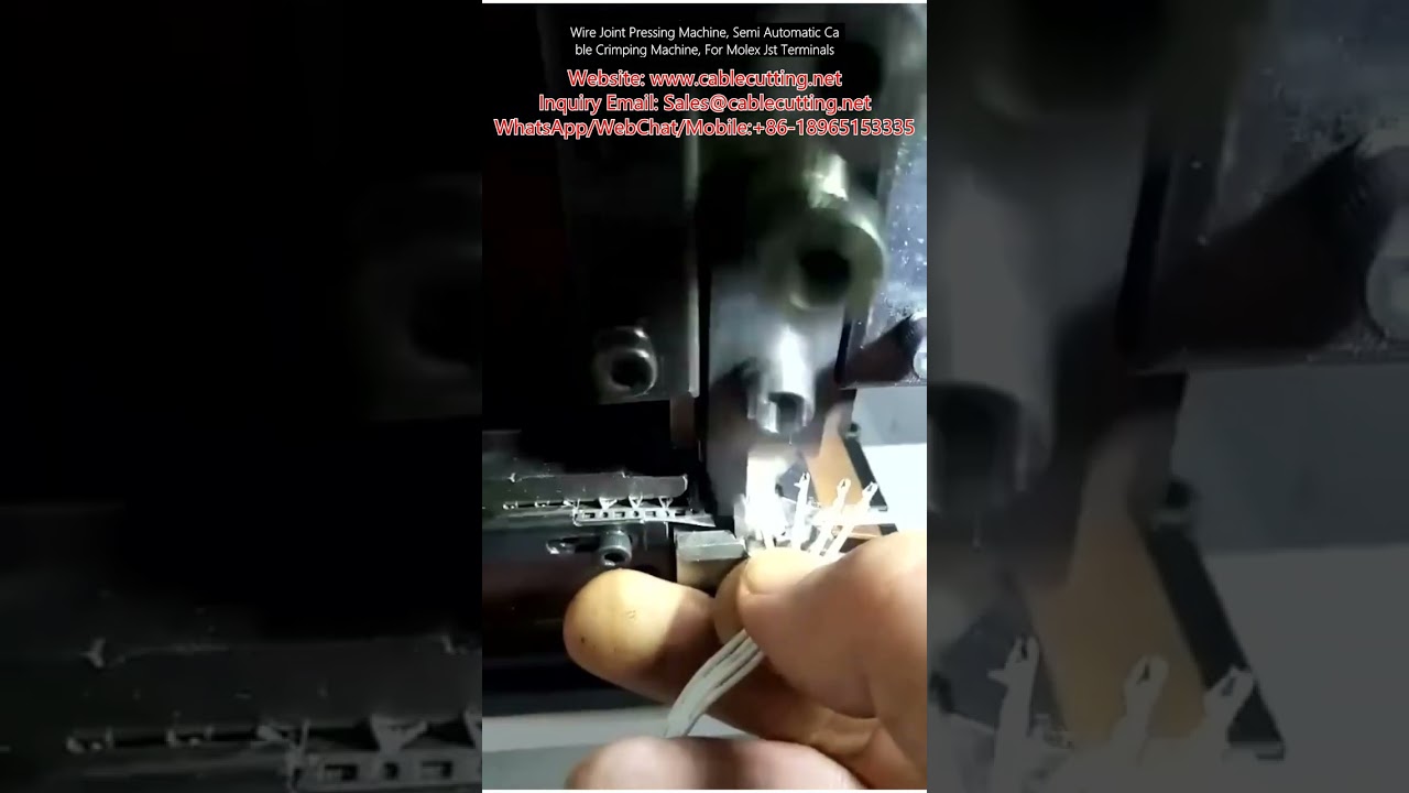 Máquina de Prensagem de Juntas de Fio, Crimpagem Semiautomática de Cabos para Terminais Molex e JST