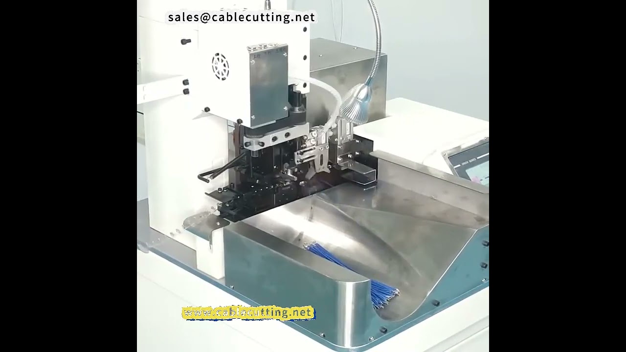 Máquina Automática Dupla Cabeça: Corte, Decapagem, Torção e Crimpagem de Fios