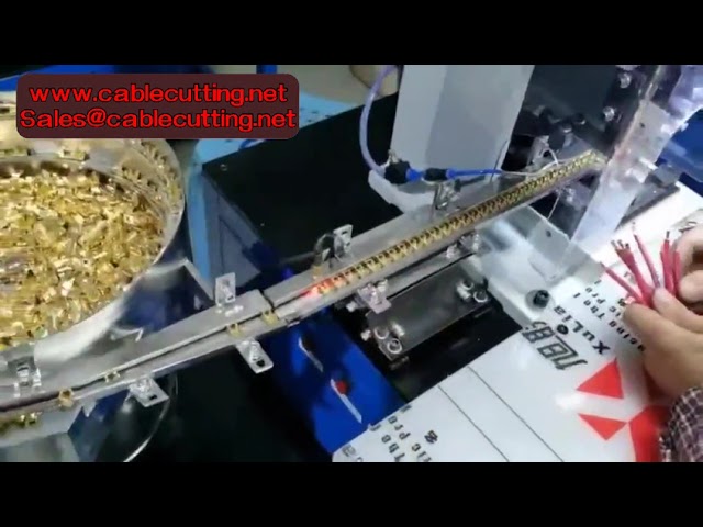 Máquina Semiautomática de Crimpagem de Terminais Únicos a Granel com Alimentador Manual - Prensagem de Terminais de Cabos