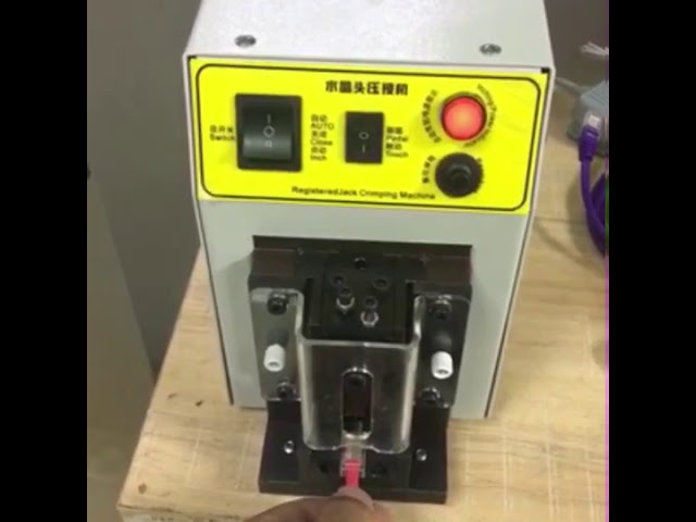 Máquina de Crimpagem RJ45 – Montagem Rápida de Cabos Ethernet