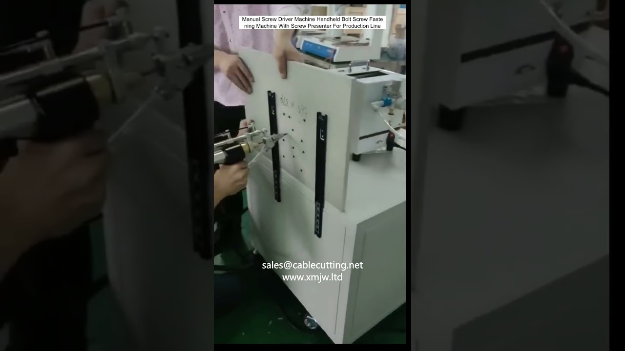 Máquina Parafusadeira Manual Portátil com Apresentador de Parafusos para Fixação de Produtos