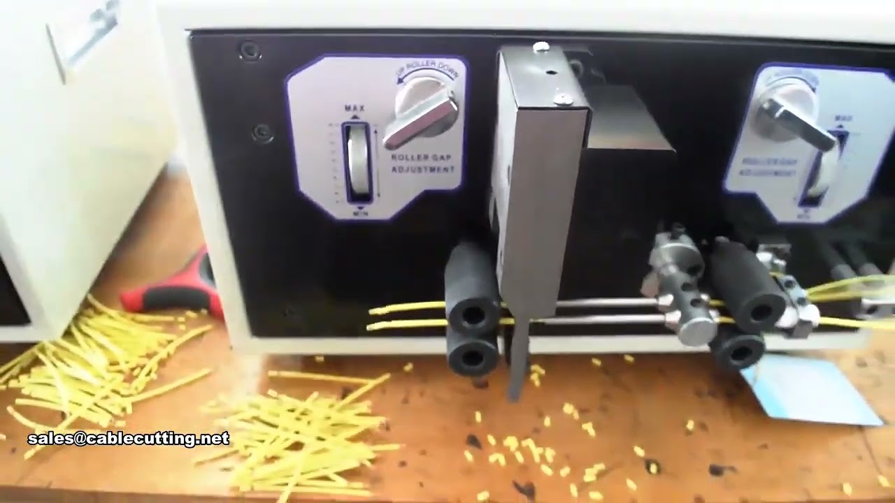 Máquina de Corte e Descascamento de Cabos Duplos - Decapagem de Fios Elétricos e de Computador