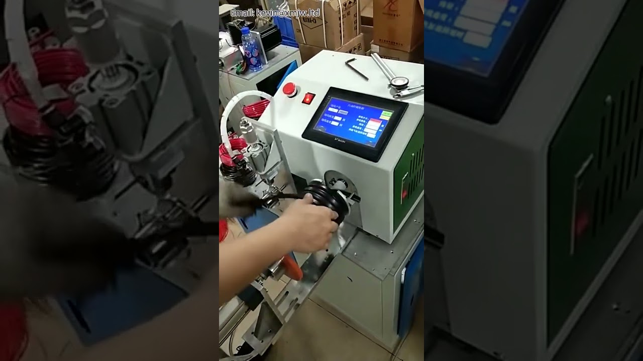 Máquina Automática de Enrolar e Amarrar Fios para Chicotes Elétricos – Tela Touch e Botões