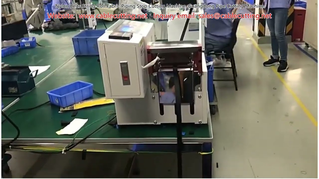 Máquina de Corte Automática para Fitas de Nylon, Tubos de Tecido e Rolo de Cordas - Equipamento de Corte de Tubos Guangdong