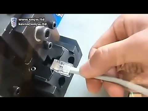 Máquina de Montagem de Cabo RJ45 e Emenda de Fibra Óptica - Crimpagem Automática para Cabos de Rede e Telefone