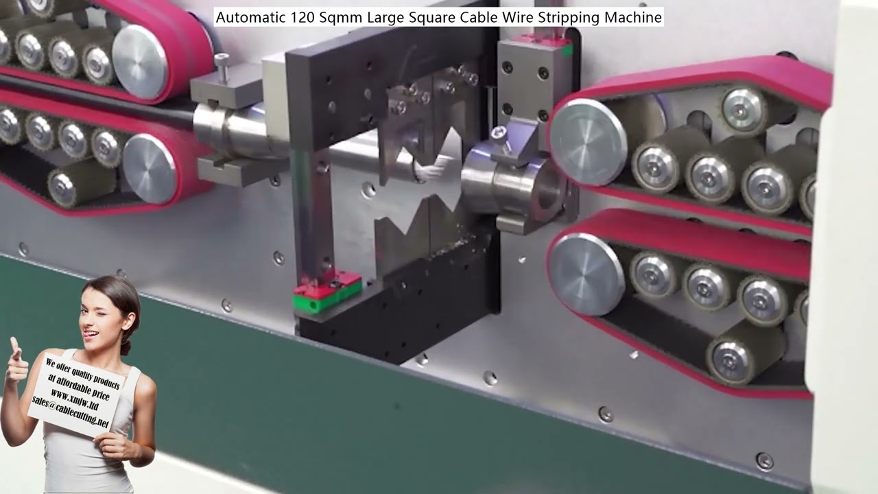 Máquina Automática de Descascar Cabos Quadrados de 120 mm² – Alta Eficiência Industrial