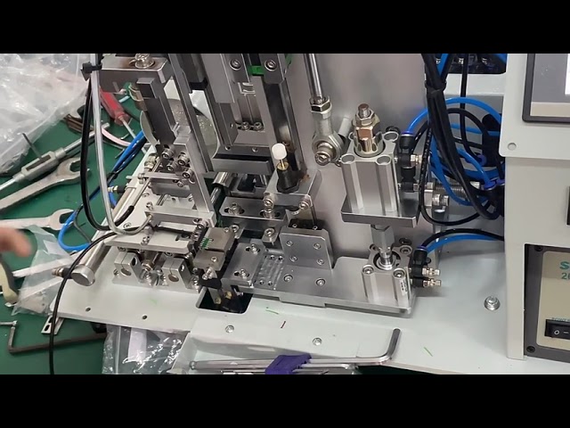 Máquina Semiautomática Multifuncional para Solda e Decapagem de Cabos USB