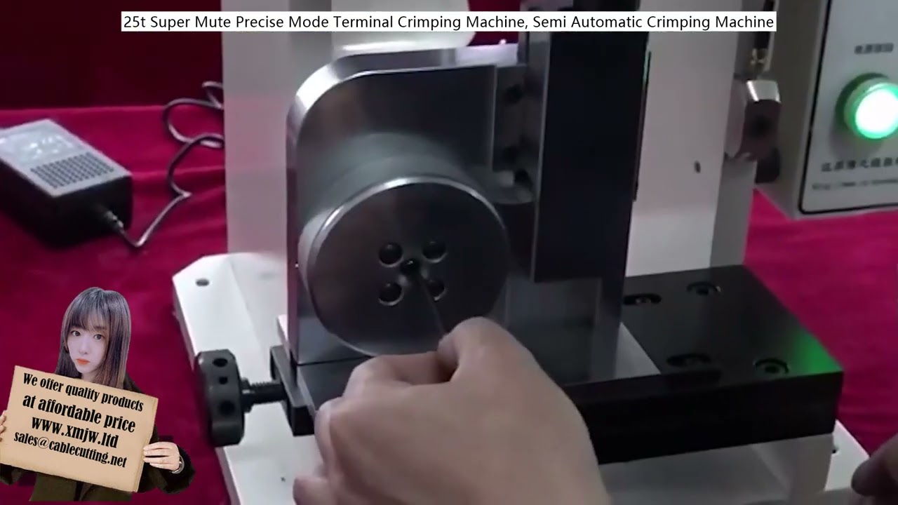 Máquina de Crimpagem Semi-Automática 25T Super Mute com Modo Preciso