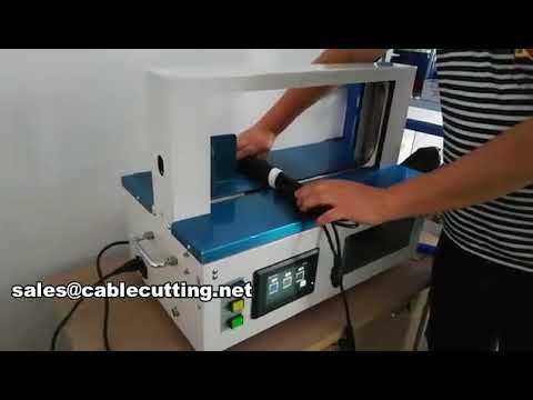 Máquina de Cintar Filme OPP de Mesa para Feixes de Cabos | Embalagem Automatizada