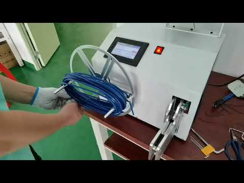 Máquina Automática para Enrolar e Amarrar Cabo de Aço Revestido de Plástico - Vídeo Real