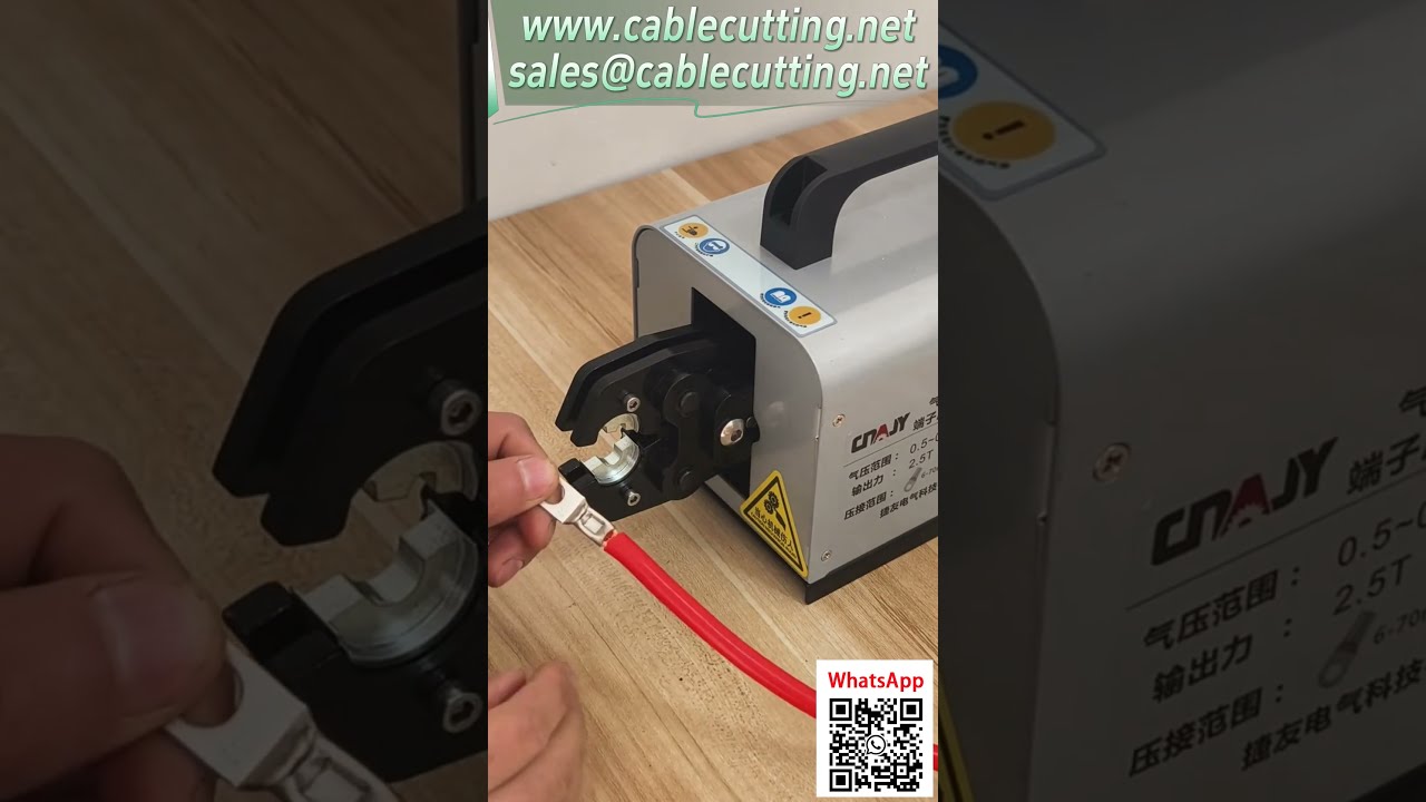 Máquina de Crimpagem Pneumática para Terminais de Cobre até 70mm² - Crimpagem Hexagonal e Pontual