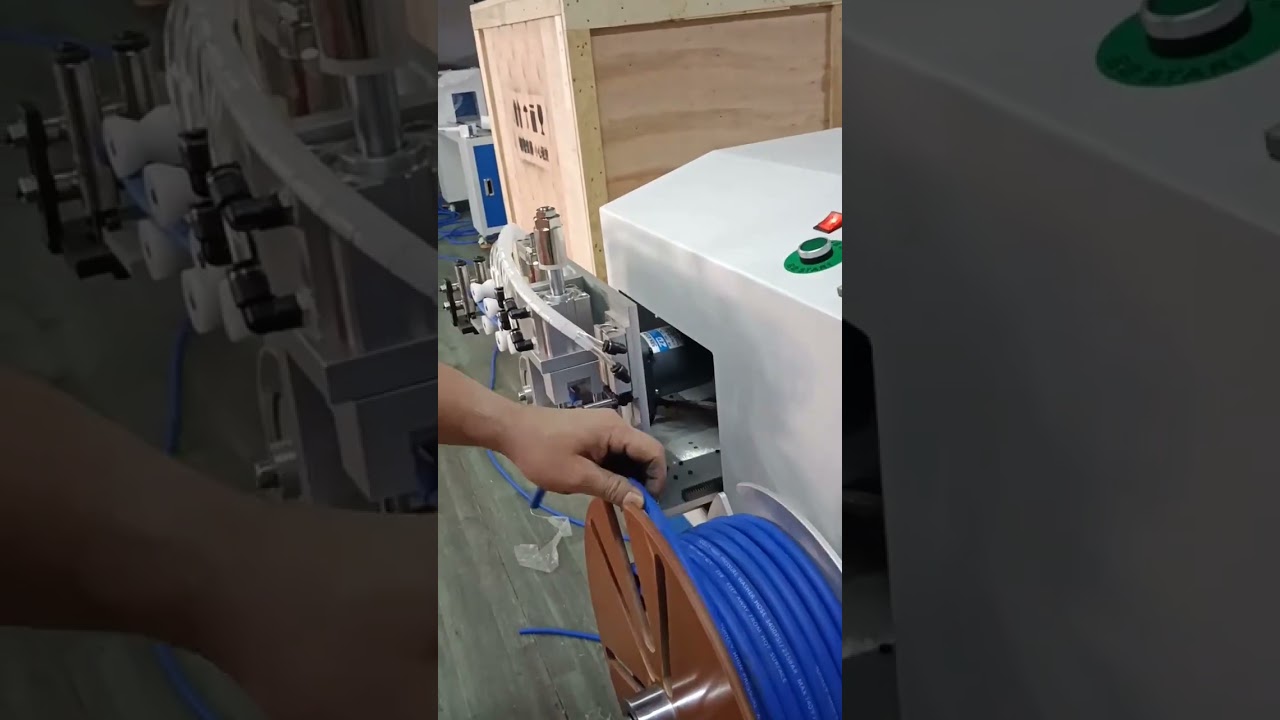 Máquina automática de medição, contagem, classificação, corte e bobina de mangueira de borracha | Medição precisa #fábrica