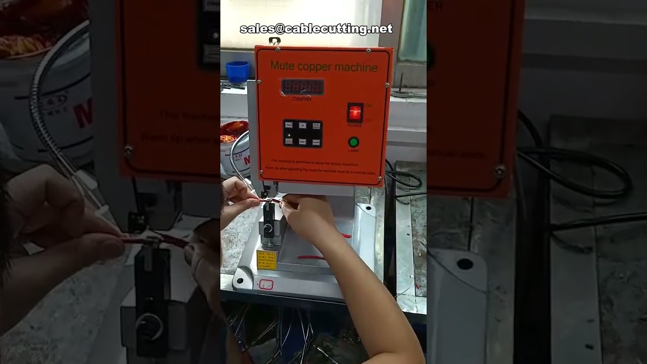 Máquina de Crimpagem Silenciosa para Emendas de Cabos de Cobre | Descascador Automático de Fios