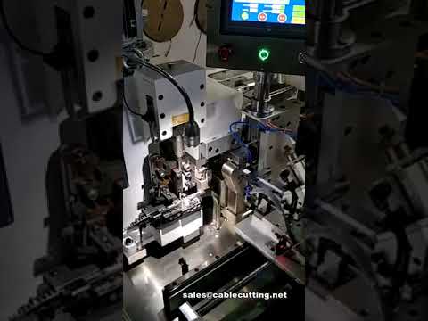 Máquina Automática de Corte, Decapagem e Crimpagem de Cabos Planos – Eficiência Industrial