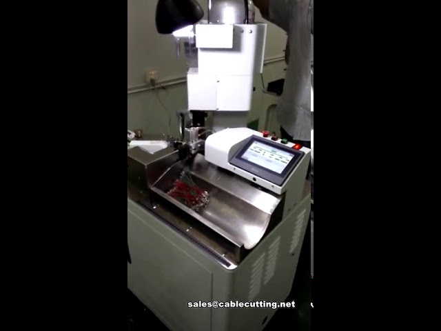 Máquina de Crimpagem Automática de Terminais | Corte, Descascamento e Crimpagem de Fio Duplo