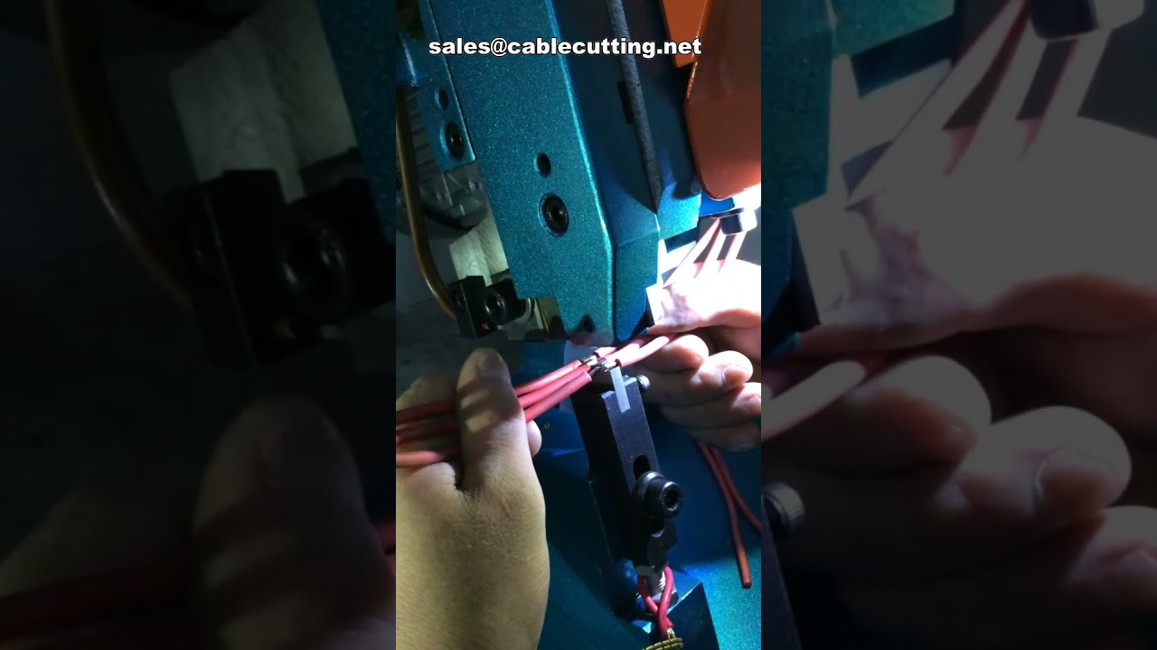 Máquina Automática de Emendar Fios, Cortar e Crimpar Tiras de Cobre | Crimpagem de Terminais