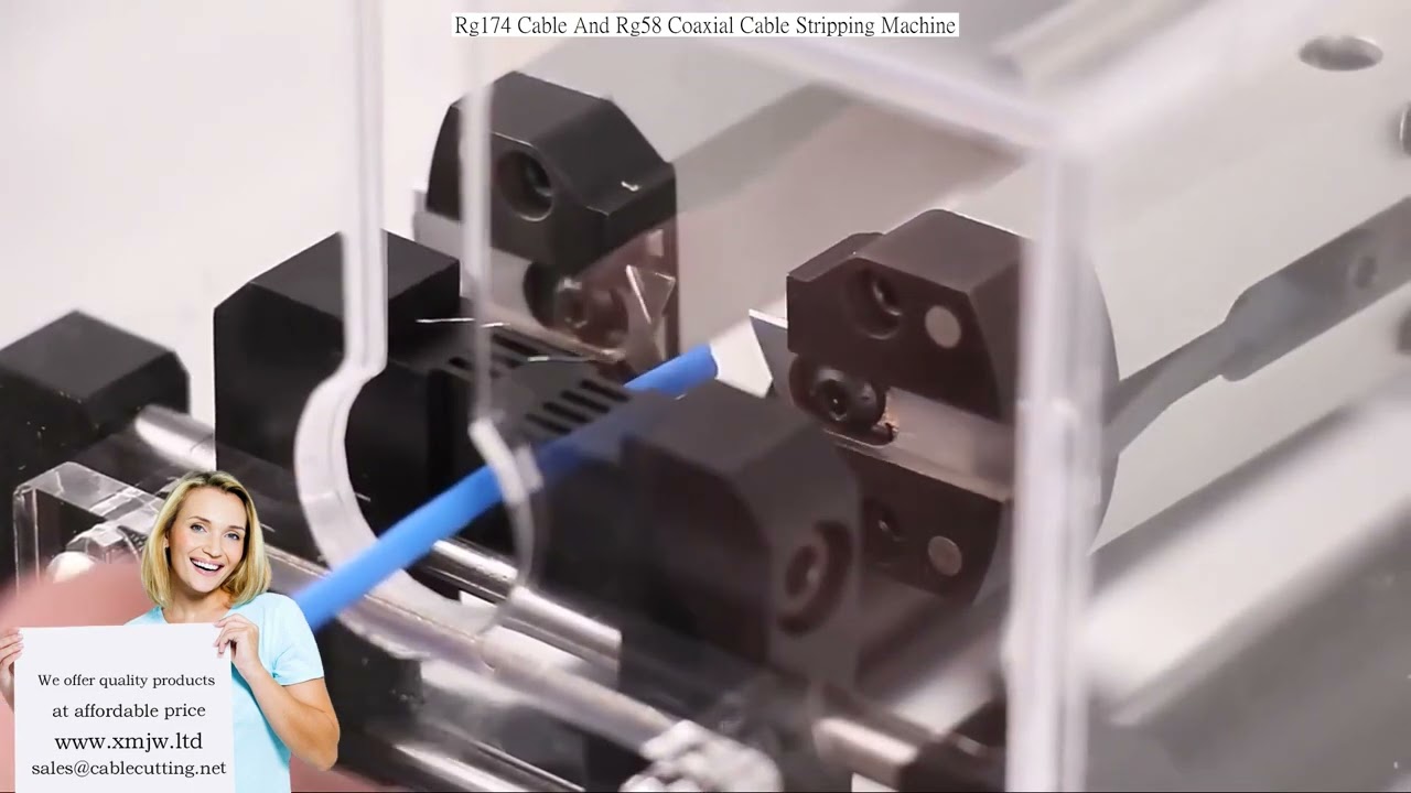 Máquina Automática de Decapagem para Cabos Coaxiais RG174 e RG58
