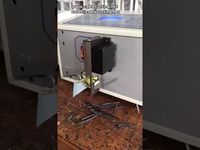 Máquina de Corte Automática de Tubos e Cabos 200W - Corta Revestimentos de Silicone e PVC para Fios de Computador