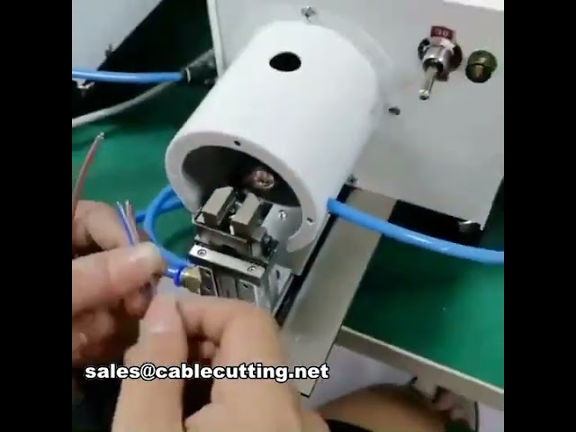 Máquina de Decapar e Torcer Fios Pneumática Eletrônica WPM-200T - Automação Industrial