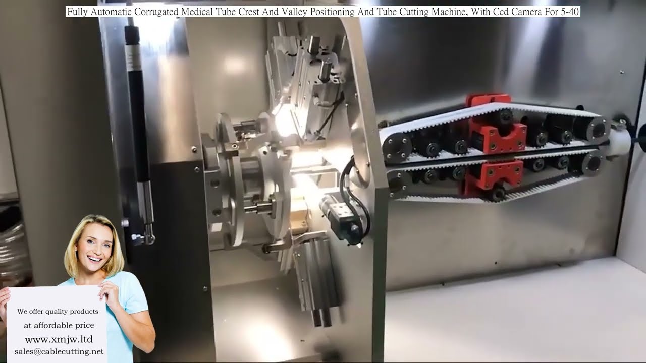 Máquina Totalmente Automática para Posicionamento e Corte de Tubos Médicos Corrugados (Crista e Vale)