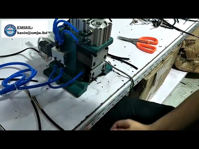 Máquina Descascadora de Fios Pneumática Semi-Automática 3F 4F - AWG 32 a 16 | Descascamento e Torção