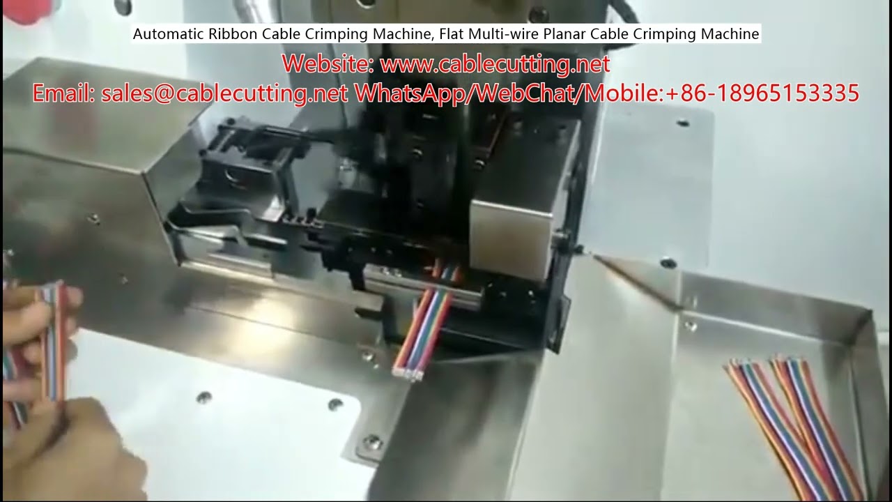 Máquina Automática de Crimpagem de Cabo Fita | Crimpagem de Cabo Plano Multifio