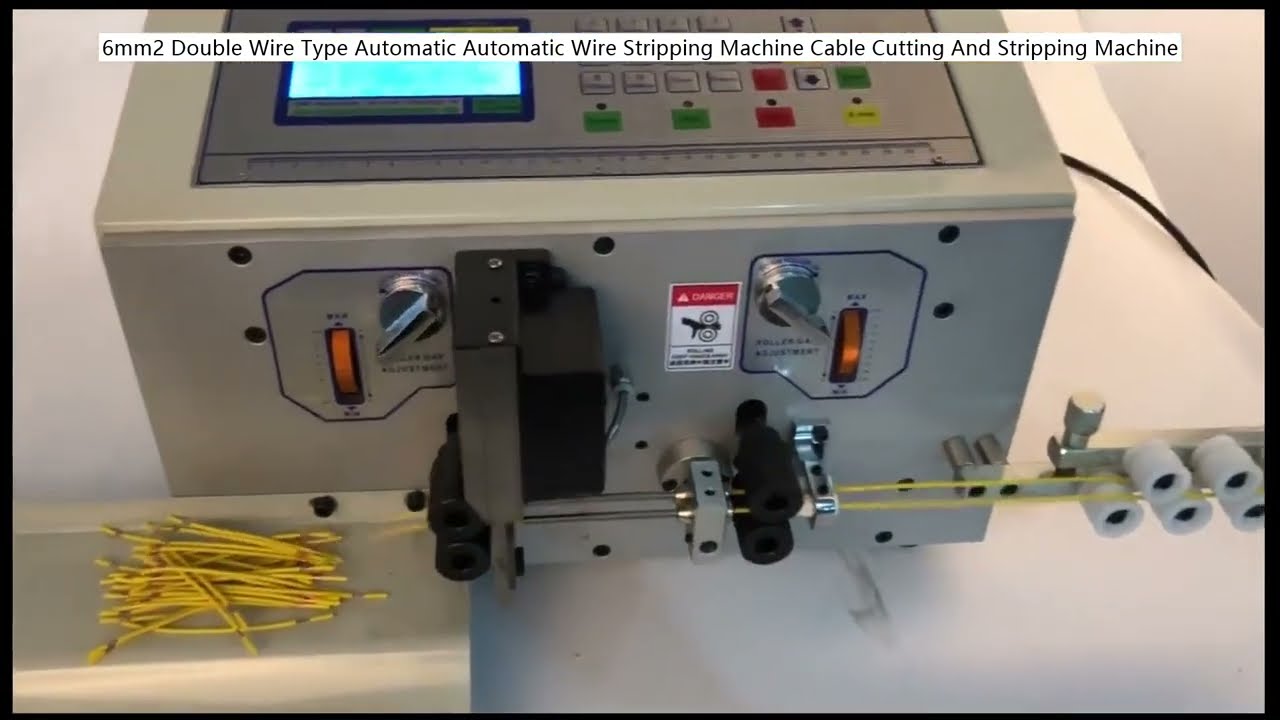 Máquina de Corte e Decapagem Automática de Cabos 6mm² – Duplo Fio para Automação Industrial