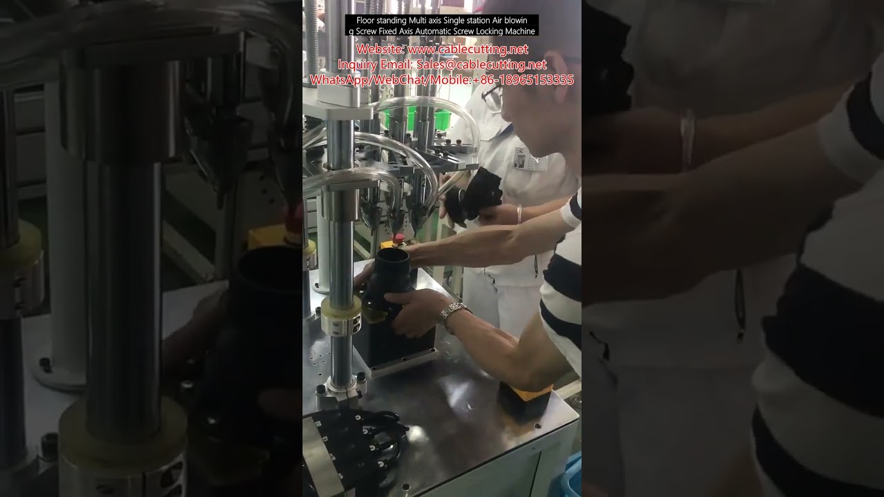 Máquina Automática de Rosqueamento Multieixo - Estação Única com Sopro de Ar e Eixo Fixo (Modelo de Piso)
