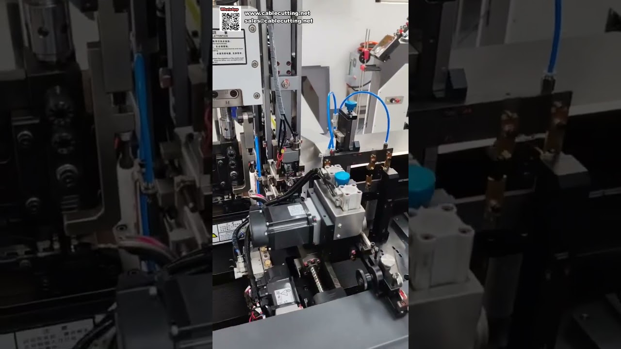 Máquina Automática de Cravação de Terminais Dupla Cabeça e Inserção de Vedação Impermeável para Chicotes Elétricos