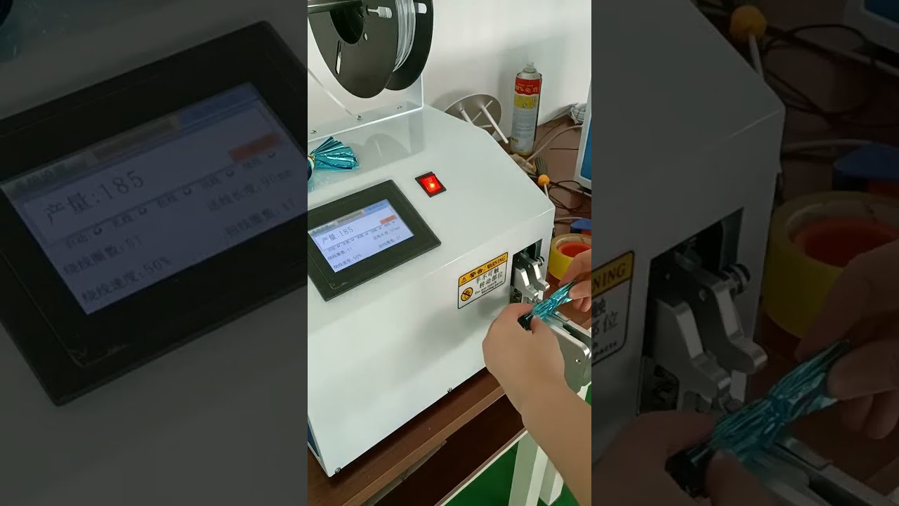 Máquina de Abraçadeiras Coloridas | Equipamento para Amarração de Cabos | Vídeo Real de Fábrica